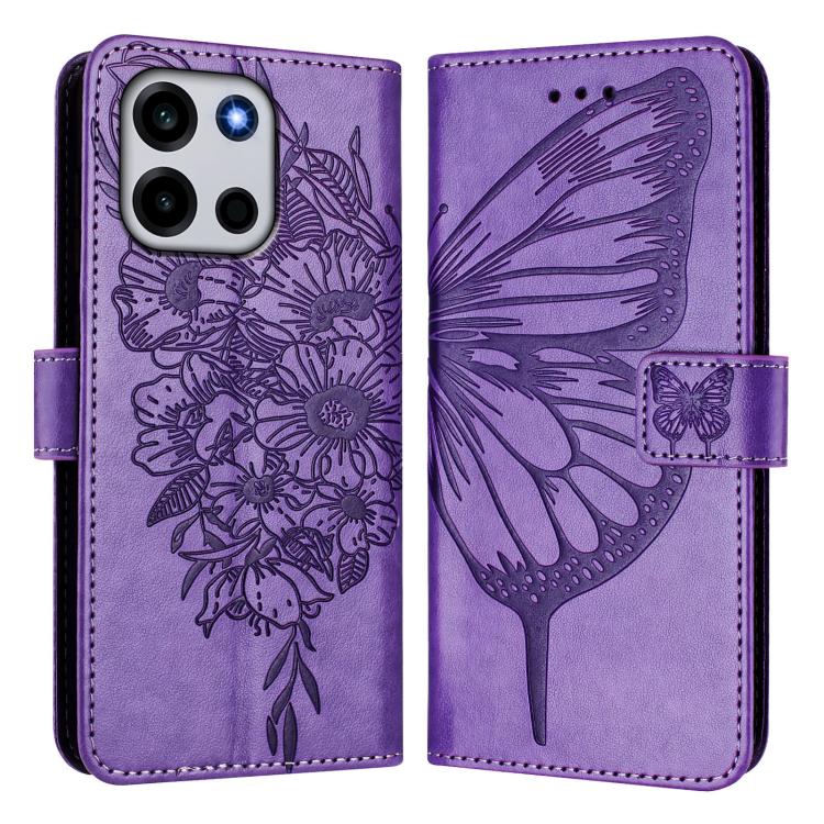 For OnePlus Turbo 6 Embossed Butterfly Leather Phone Case