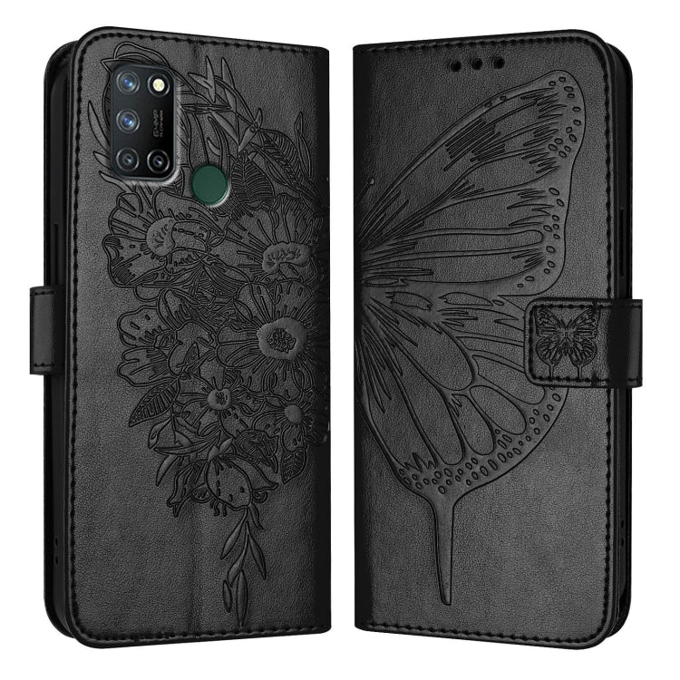 For Realme C17 / 7i Embossed Butterfly Leather Phone Case