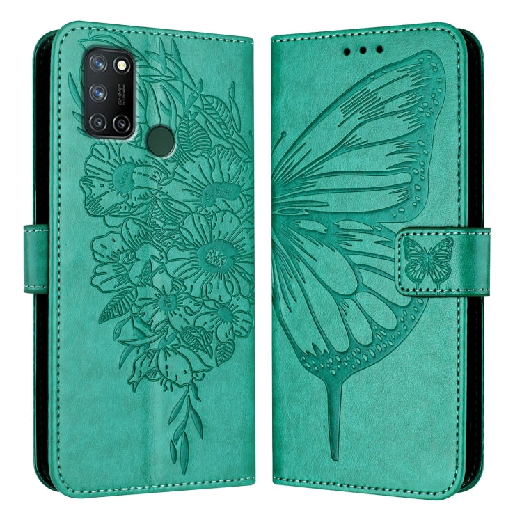 For Realme C17 / 7i Embossed Butterfly Leather Phone Case