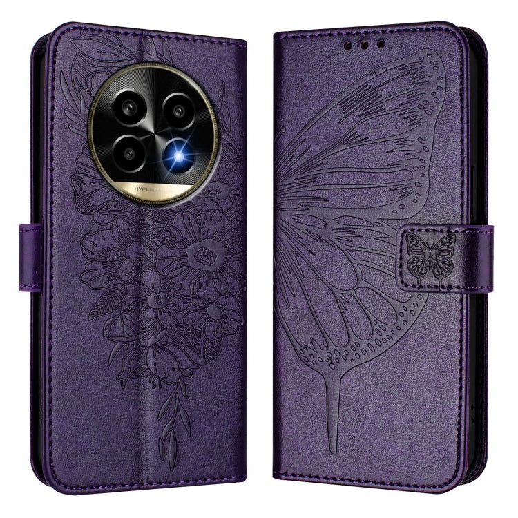 For Realme 13 Pro / 13 Pro+ 5G Embossed Butterfly Leather Phone Case