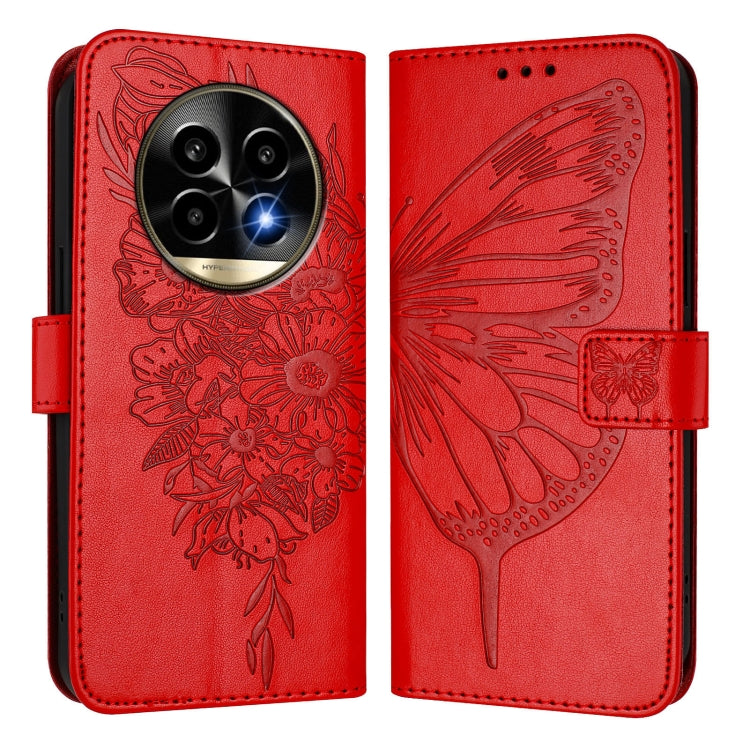 For Realme 13 Pro / 13 Pro+ 5G Embossed Butterfly Leather Phone Case