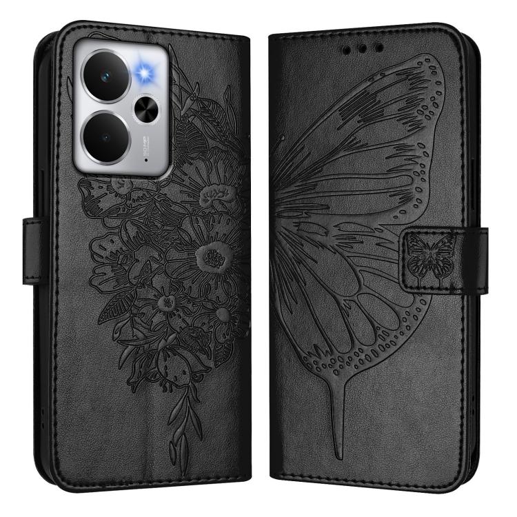For Realme 14 5G Global / P3 5G India Embossed Butterfly Leather Phone Case