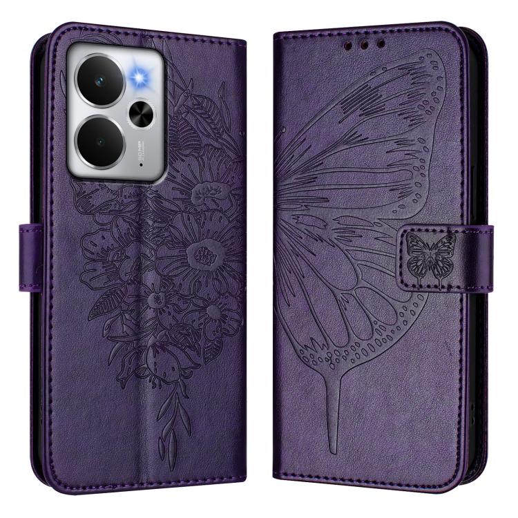 For Realme 14 5G Global / P3 5G India Embossed Butterfly Leather Phone Case