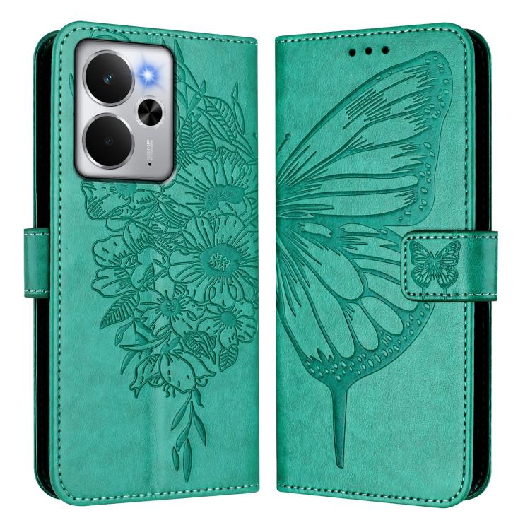 For Realme 14 5G Global / P3 5G India Embossed Butterfly Leather Phone Case