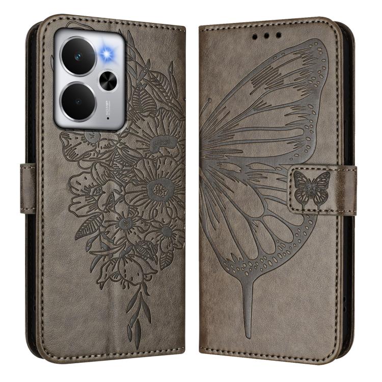 For Realme 14 5G Global / P3 5G India Embossed Butterfly Leather Phone Case