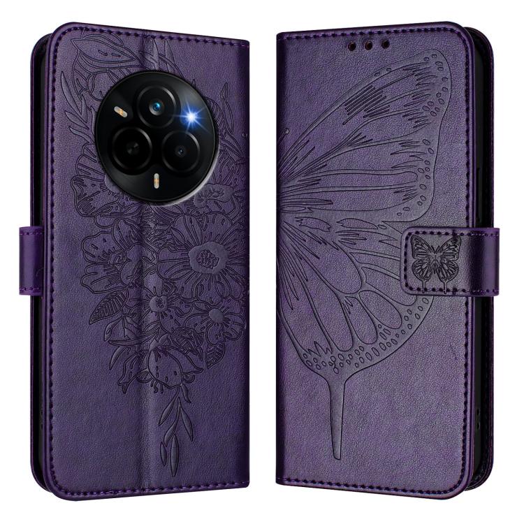 For Realme Narzo 80 Pro / 14 Pro 5G India Embossed Butterfly Leather Phone Case