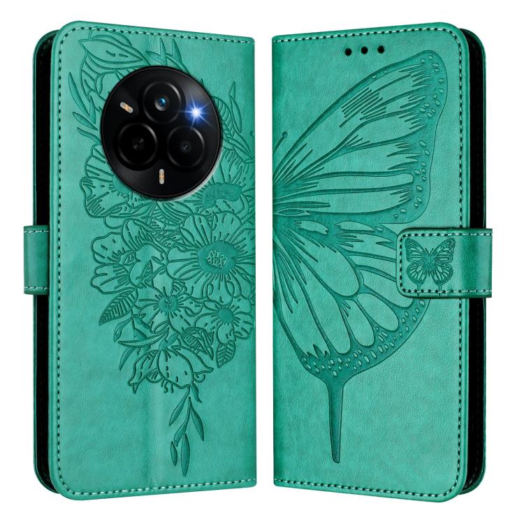 For Realme Narzo 80 Pro / 14 Pro 5G India Embossed Butterfly Leather Phone Case