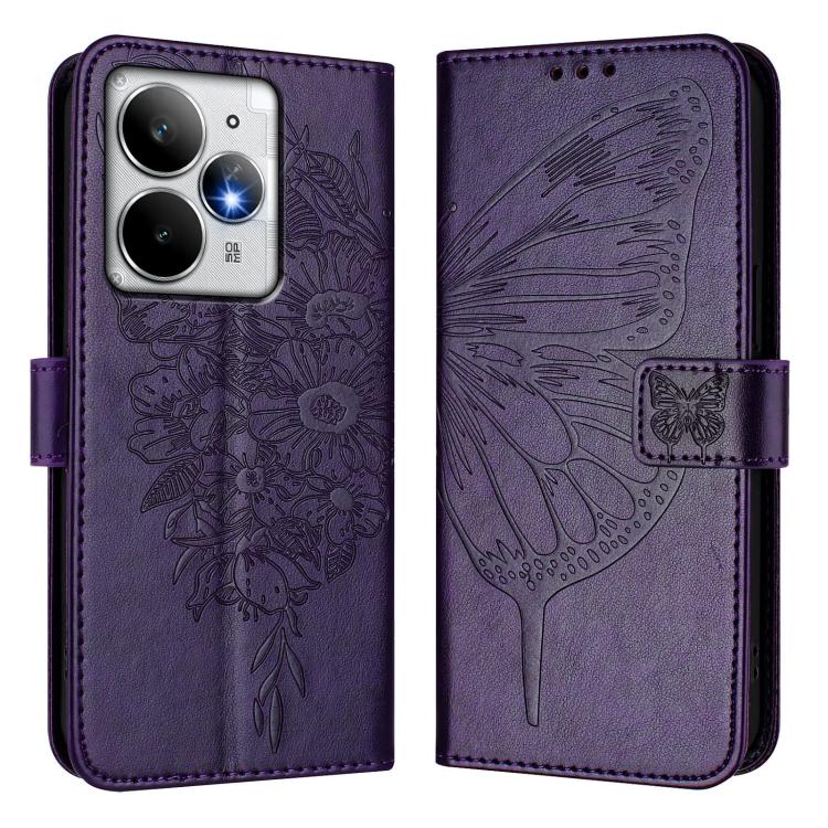 For Realme Neo7 Turbo 5G Embossed Butterfly Leather Phone Case
