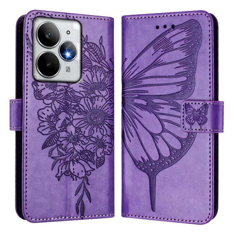For Realme Neo7 Turbo 5G Embossed Butterfly Leather Phone Case