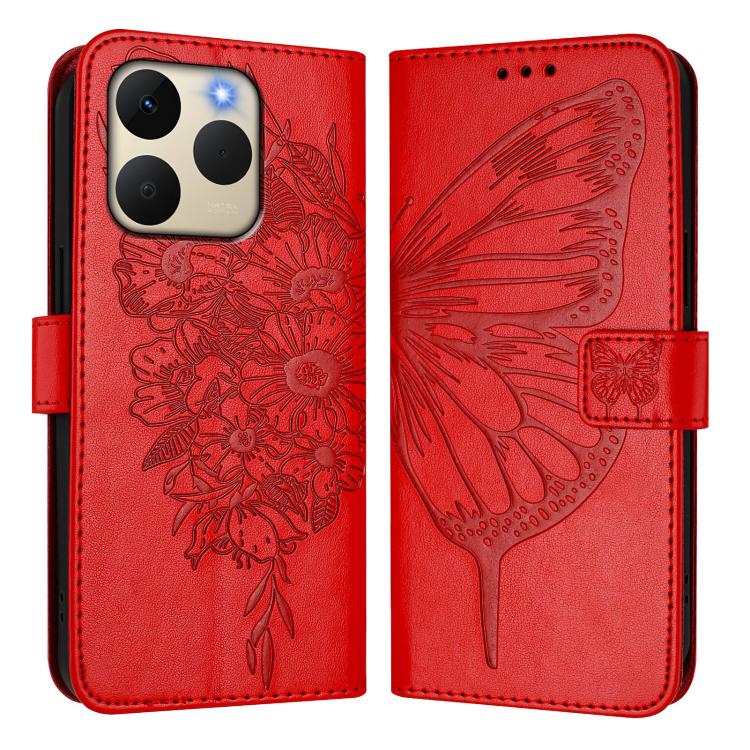 For Realme 15T Global Embossed Butterfly Leather Phone Case