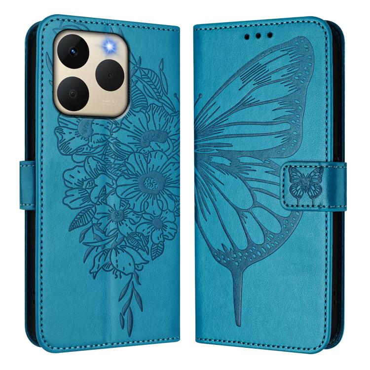 For Realme 15T Global Embossed Butterfly Leather Phone Case