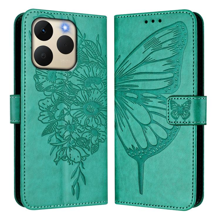 For Realme 15T Global Embossed Butterfly Leather Phone Case