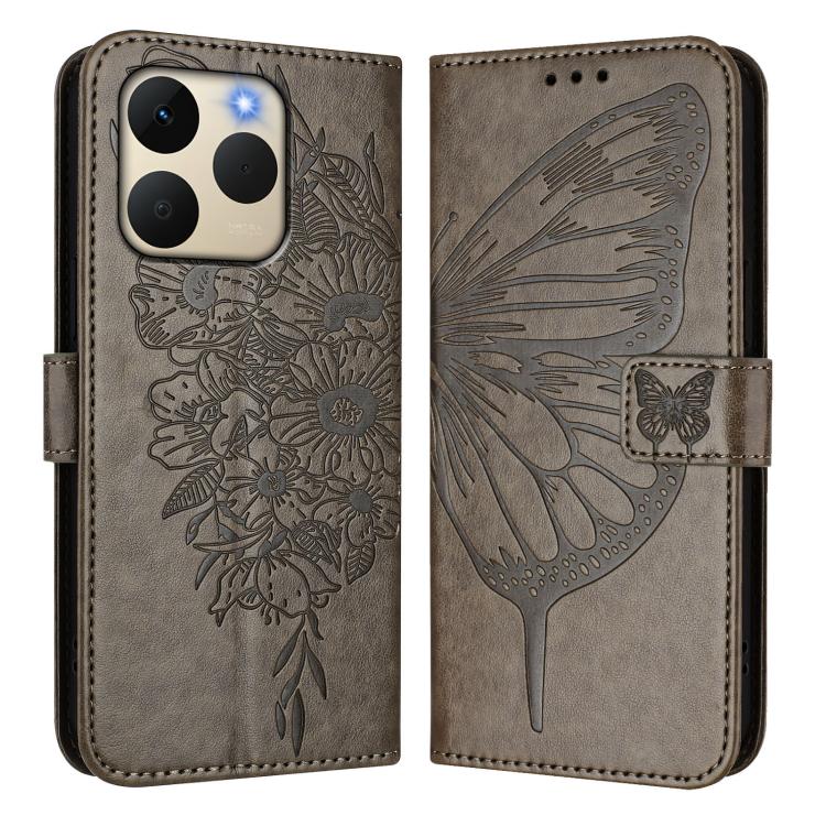 For Realme 15T Global Embossed Butterfly Leather Phone Case