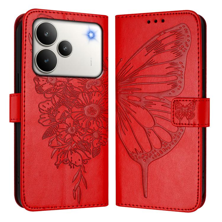 For Realme P4 Embossed Butterfly Leather Phone Case