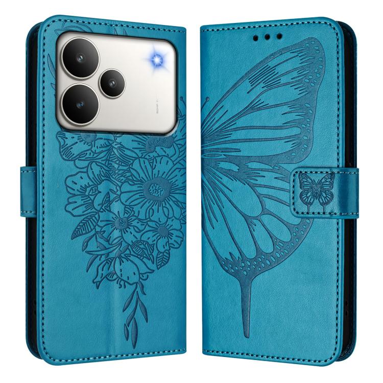 For Realme P4 Embossed Butterfly Leather Phone Case