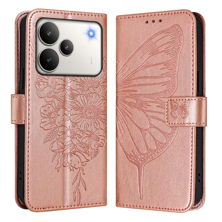 For Realme P4 Embossed Butterfly Leather Phone Case