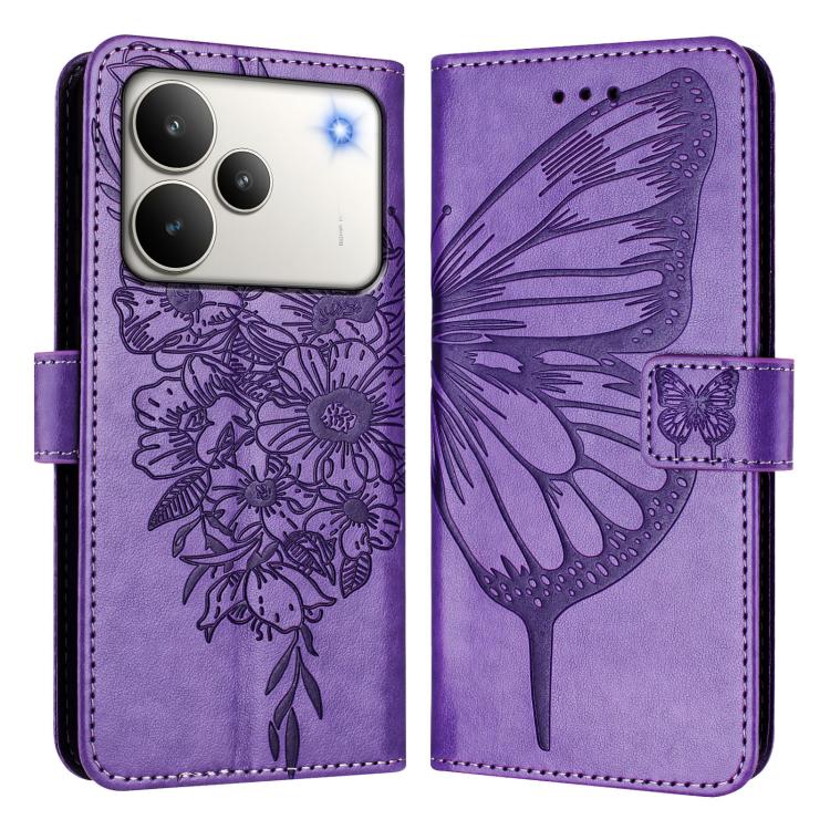For Realme P4 Embossed Butterfly Leather Phone Case