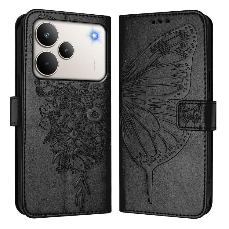 For Realme P4 Pro 5G Embossed Butterfly Leather Phone Case