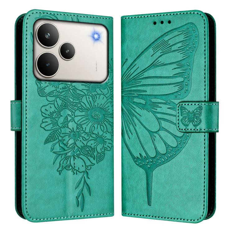 For Realme P4 Pro 5G Embossed Butterfly Leather Phone Case