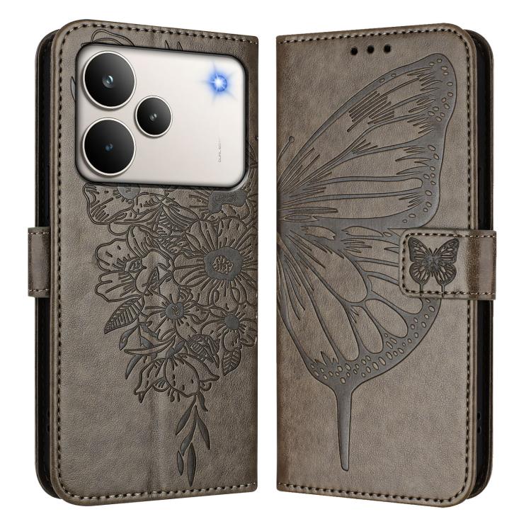 For Realme P4 Pro 5G Embossed Butterfly Leather Phone Case