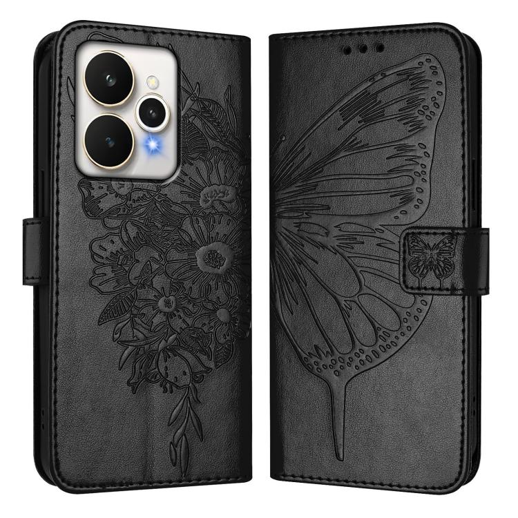 For Realme 15 5G / Realme 15 Pro 5G Embossed Butterfly Leather Phone Case