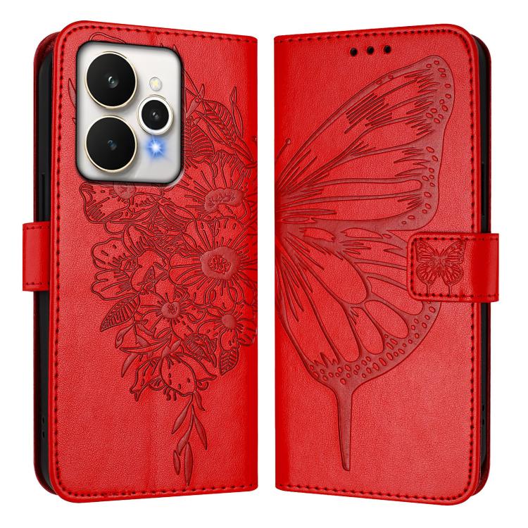 For Realme 15 5G / Realme 15 Pro 5G Embossed Butterfly Leather Phone Case