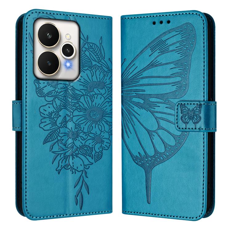 For Realme 15 5G / Realme 15 Pro 5G Embossed Butterfly Leather Phone Case