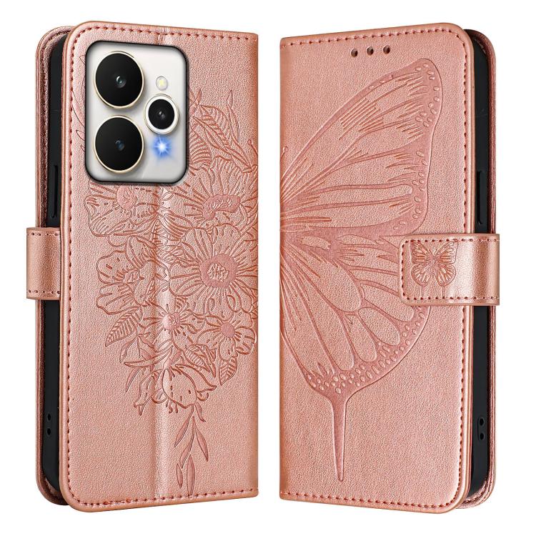 For Realme 15 5G / Realme 15 Pro 5G Embossed Butterfly Leather Phone Case
