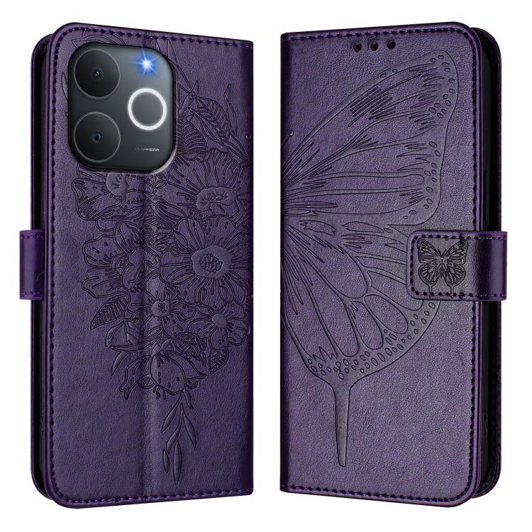 For Realme C71 4G India Embossed Butterfly Leather Phone Case
