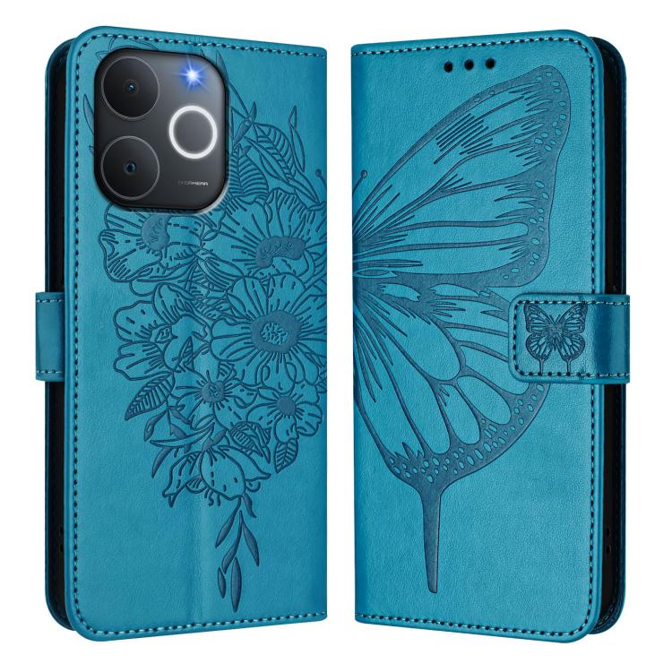 For Realme C71 4G India Embossed Butterfly Leather Phone Case