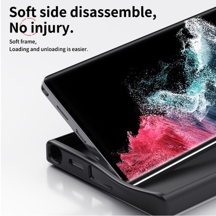 For Samsung Galaxy S25 Ultra 5G Double Ring MagSafe Holder Carbon Fibre Phone Case