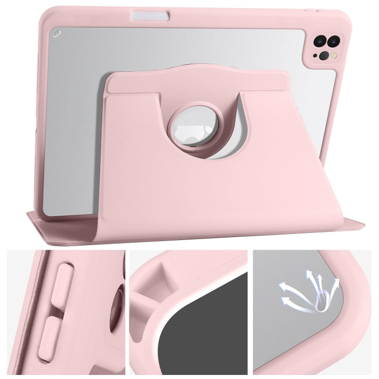For iPad Pro 11 2025 / 2024 Acrylic 360 Degree Rotation Holder Leather Tablet Case