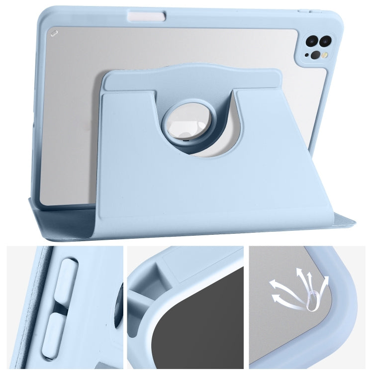 For iPad Pro 13 2025 / 2024 Acrylic 360 Degree Rotation Holder Leather Tablet Case
