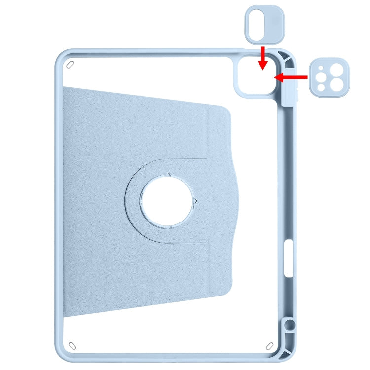 For iPad Pro 13 2025 / 2024 Acrylic 360 Degree Rotation Holder Leather Tablet Case