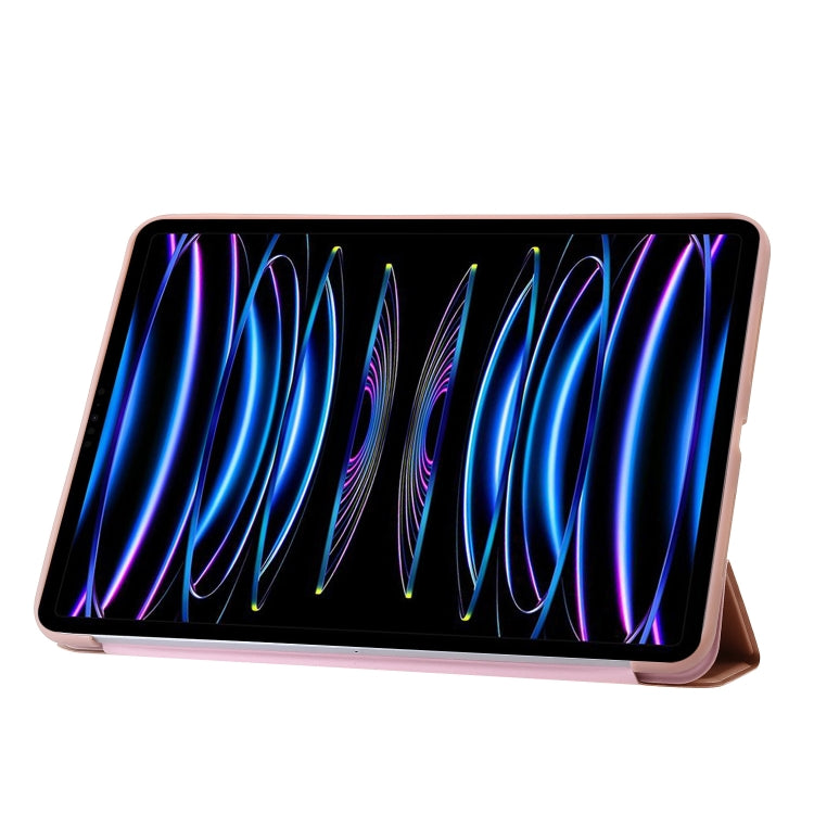 For iPad Pro 13 2025 / 2024 Three-fold Holder Flip Tablet Leather Case