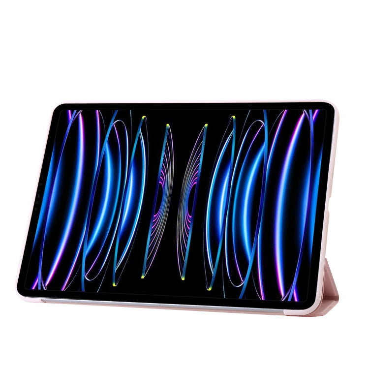 For iPad Pro 13 2025 / 2024 Three-fold Holder Flip Tablet Leather Case