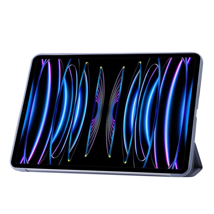 For iPad Pro 13 2025 / 2024 Three-fold Holder Flip Tablet Leather Case