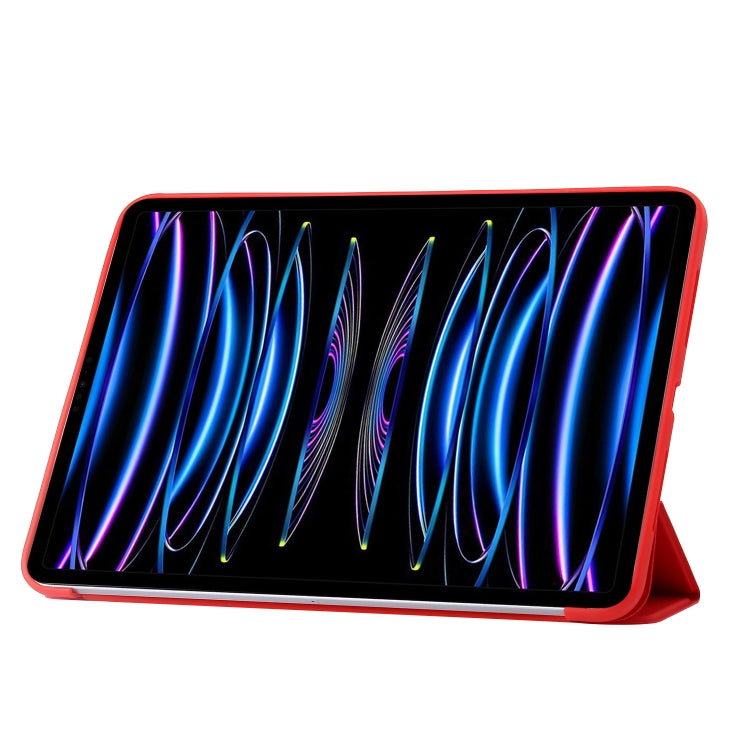 For iPad Pro 13 2025 / 2024 Three-fold Holder Flip Tablet Leather Case