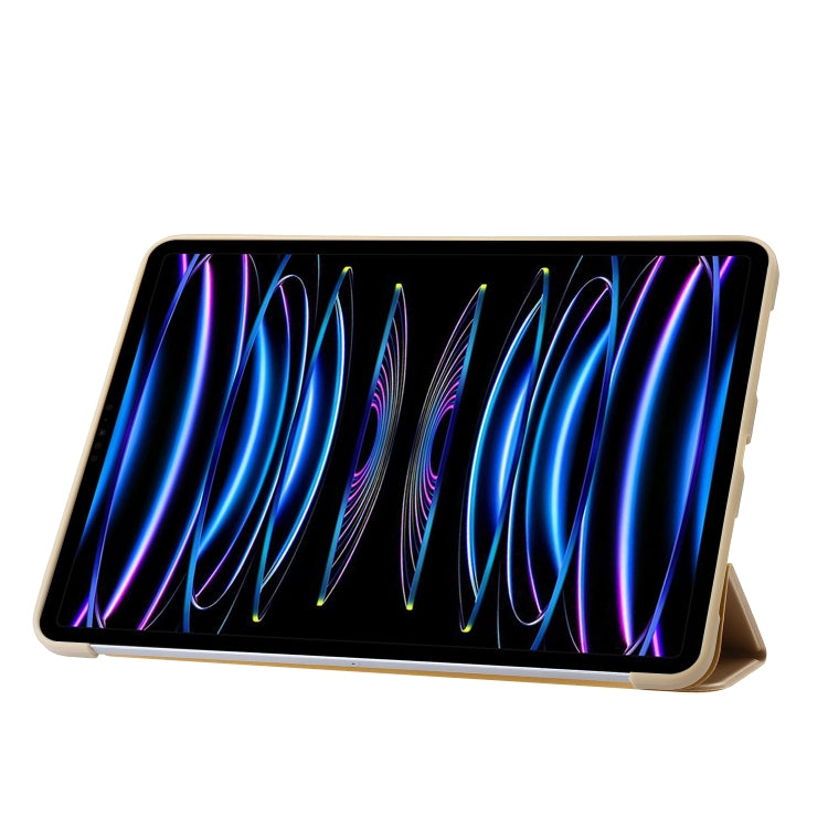 For iPad Pro 13 2025 / 2024 Three-fold Holder Flip Tablet Leather Case