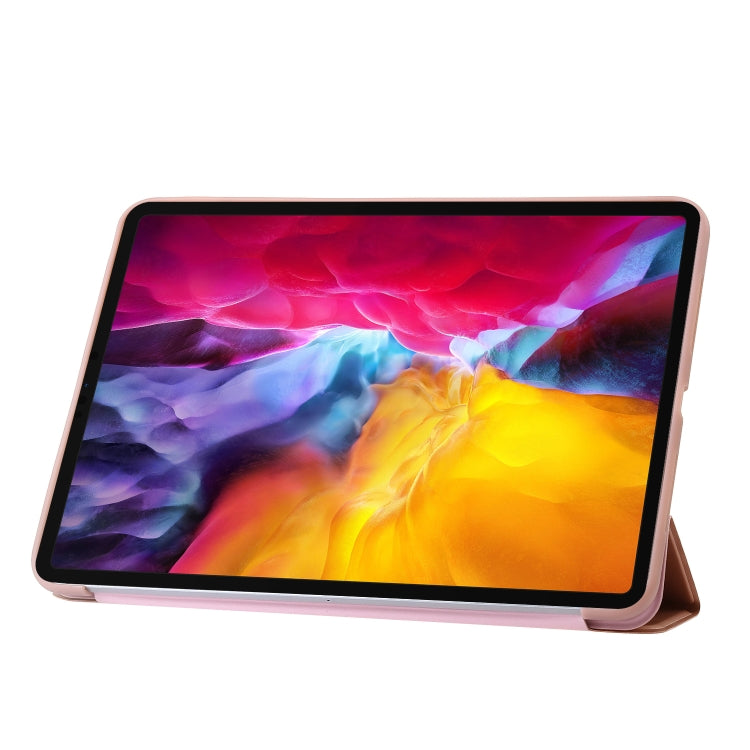 For iPad Pro 11 2025 / 2024 Three-fold Holder Flip Tablet Leather Case