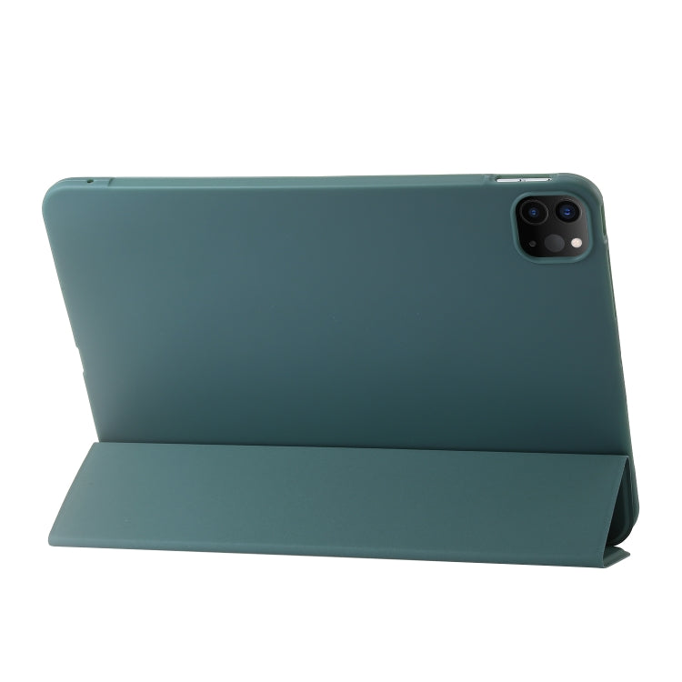 For iPad Pro 11 2025 / 2024 Three-fold Holder Flip Tablet Leather Case