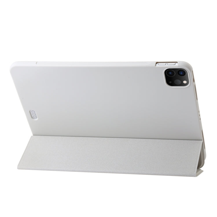 For iPad Pro 11 2025 / 2024 Three-fold Holder Flip Tablet Leather Case