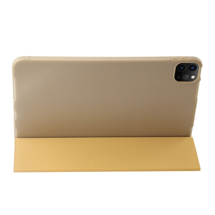For iPad Pro 11 2025 / 2024 Three-fold Holder Flip Tablet Leather Case
