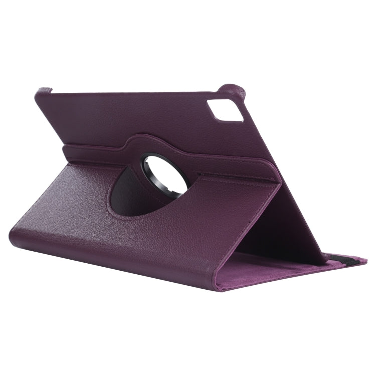 For iPad Pro 11 2025 / 2024 360 Degree Rotation Litchi Texture Leather Tablet Case with Holder