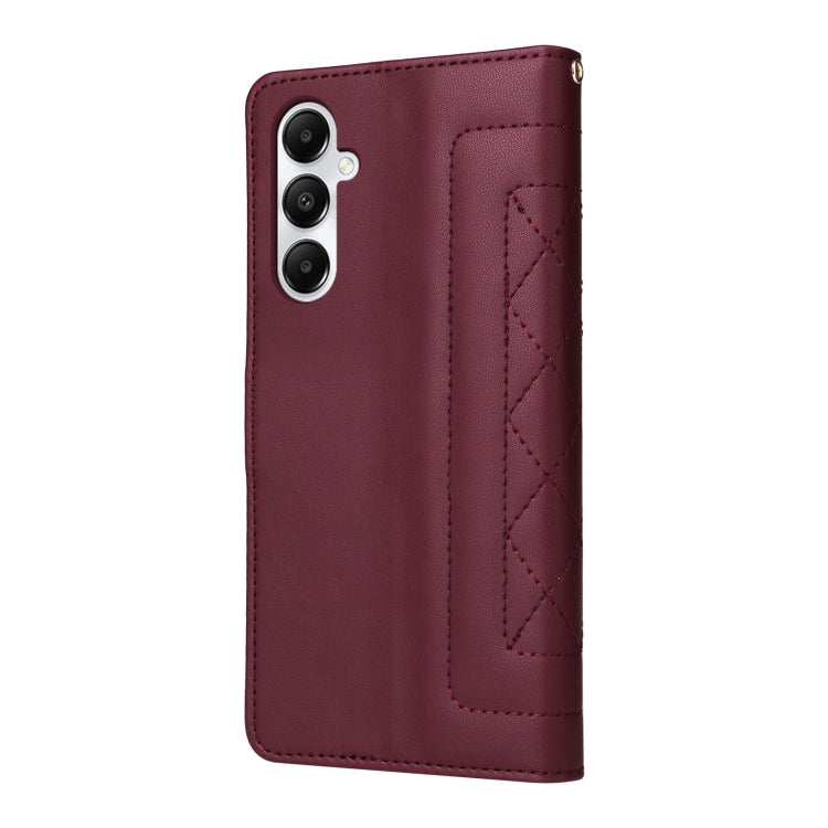 For Samsung Galaxy A05s Diamond Lattice Leather Flip Phone Case