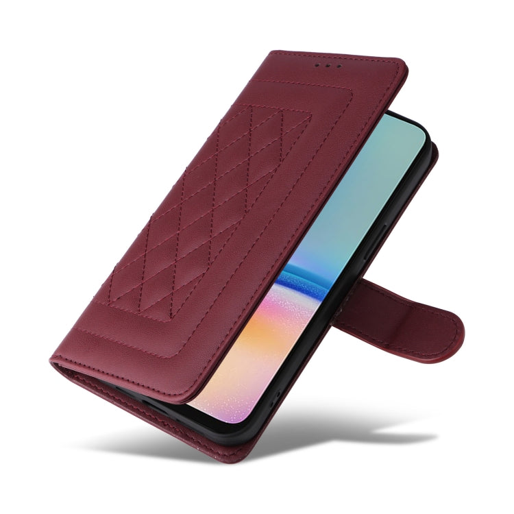 For Samsung Galaxy A05s Diamond Lattice Leather Flip Phone Case