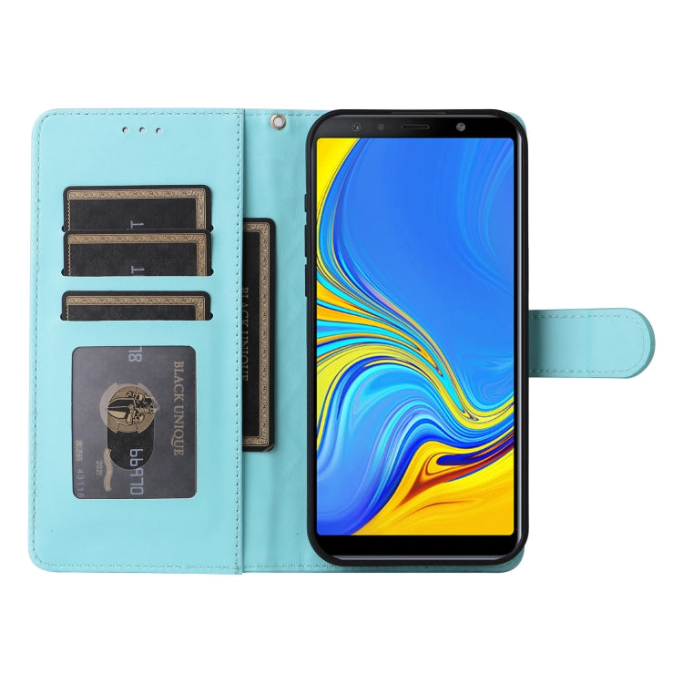 For Samsung Galaxy A7 Diamond Lattice Leather Flip Phone Case