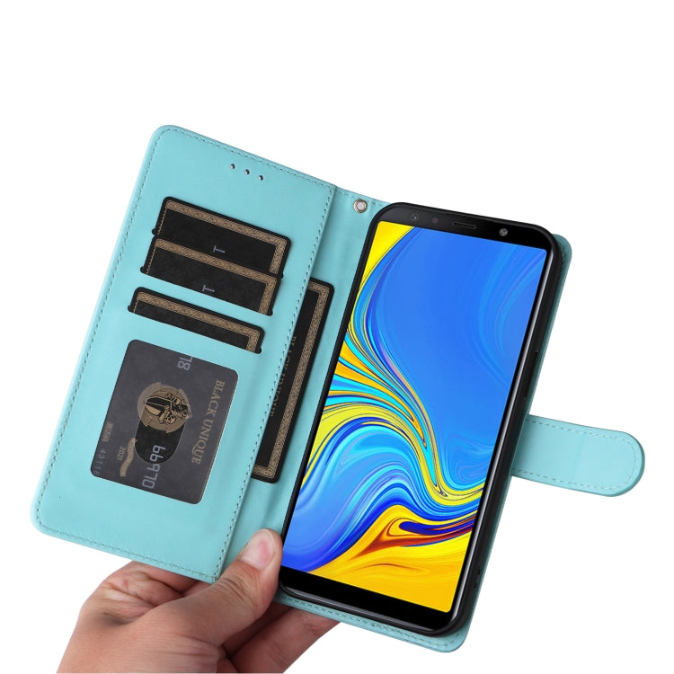 For Samsung Galaxy A7 Diamond Lattice Leather Flip Phone Case