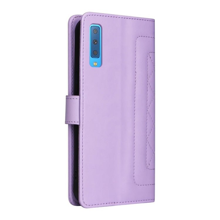 For Samsung Galaxy A7 Diamond Lattice Leather Flip Phone Case