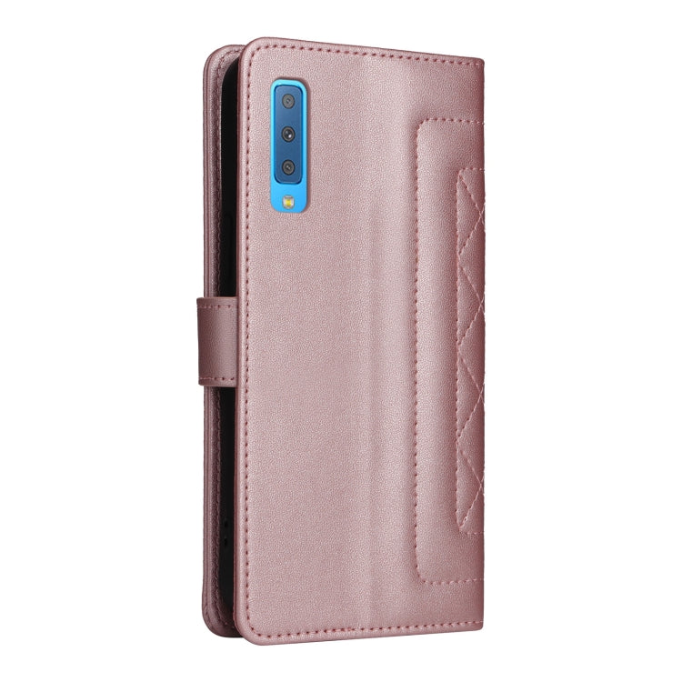 For Samsung Galaxy A7 Diamond Lattice Leather Flip Phone Case